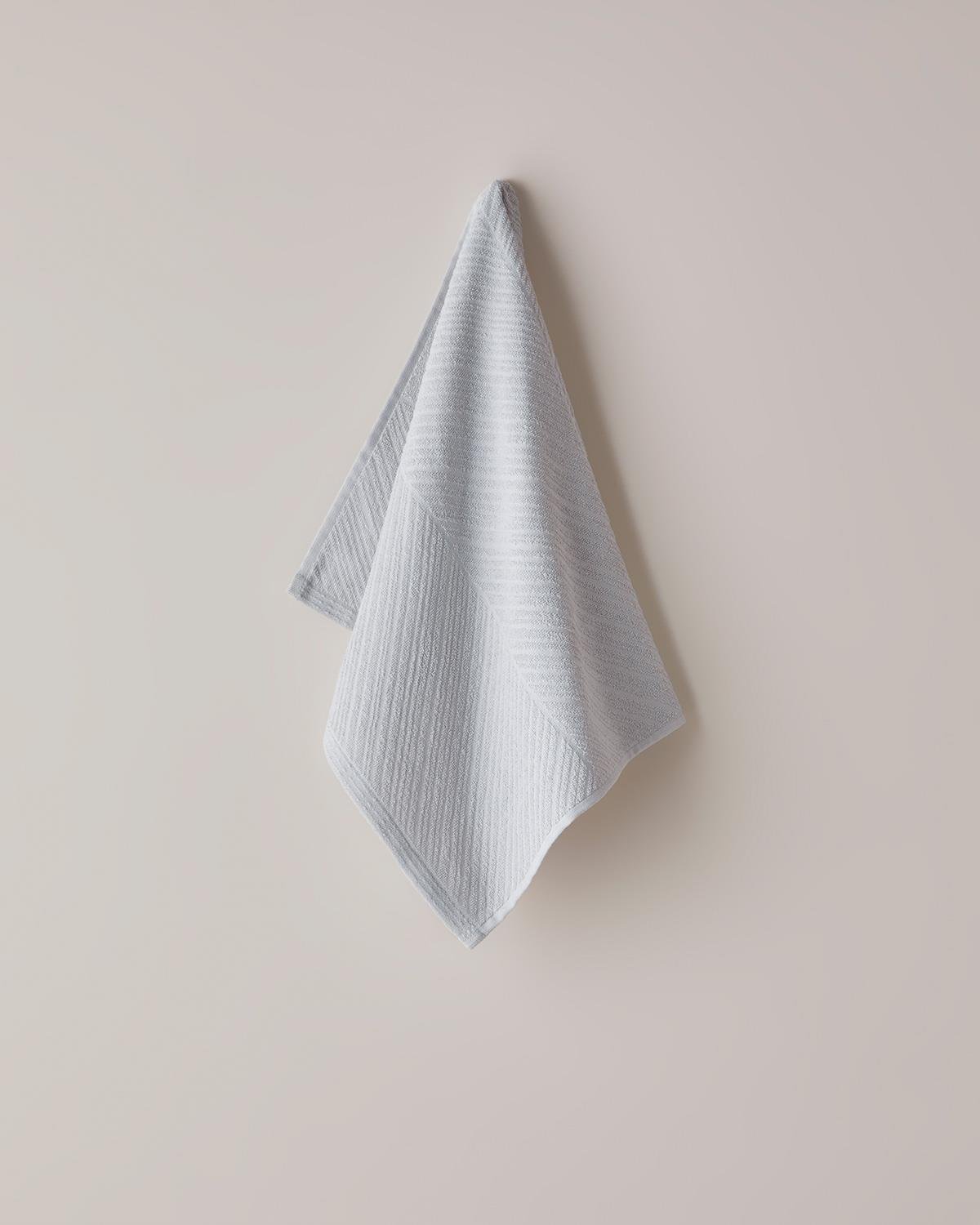 Twill Pamuk Yüz Havlusu 50x70 cm Açık Gri