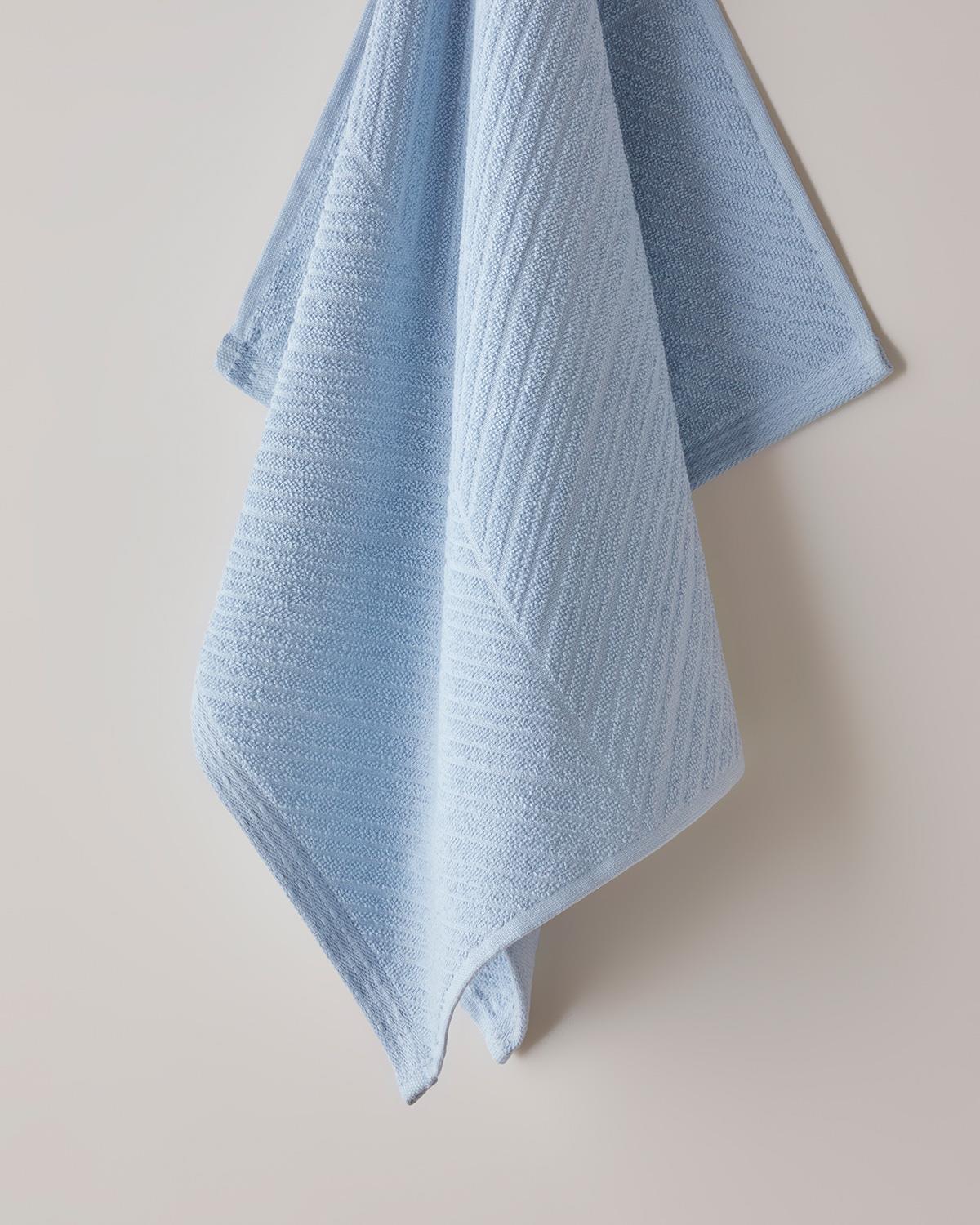 Twill Pamuk Yüz Havlusu 50x70 cm Açık Mavi