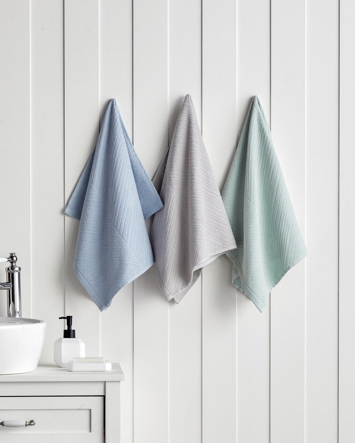 Twill Pamuk Yüz Havlusu 50x70 cm Su Yeşili