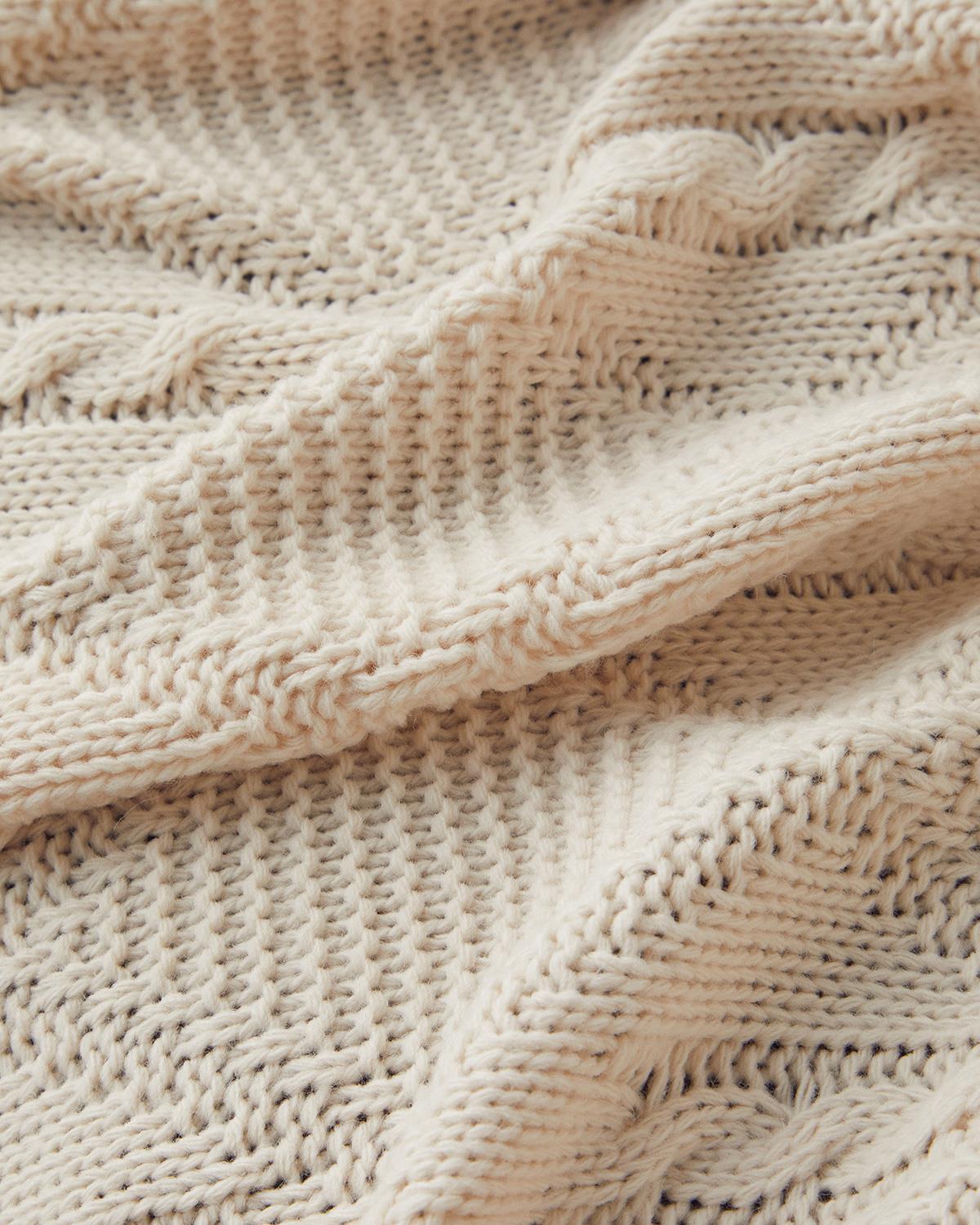Twine Koltuk Şalı 130x170 cm Açık Taş