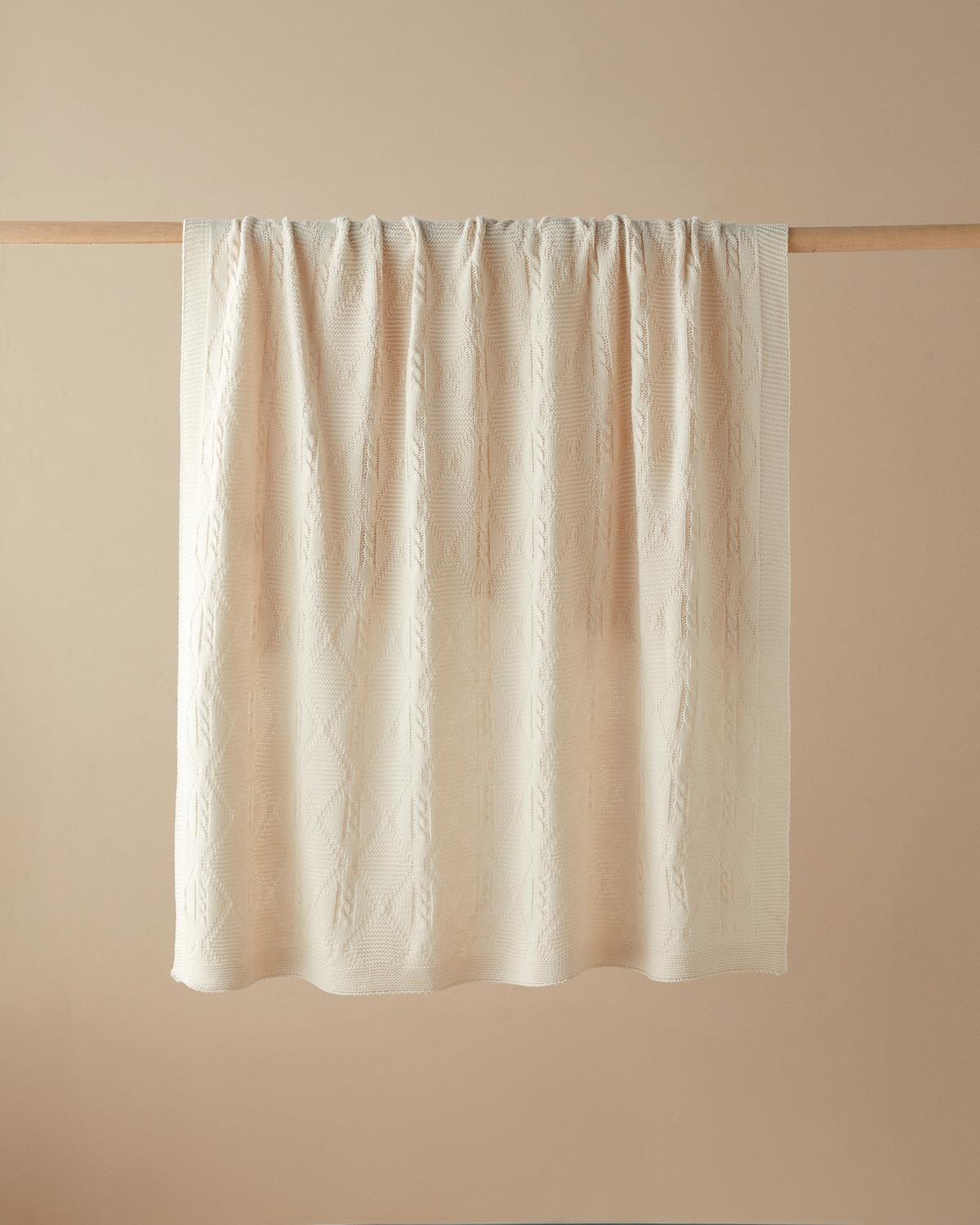 Twine Koltuk Şalı 130x170 cm Açık Taş