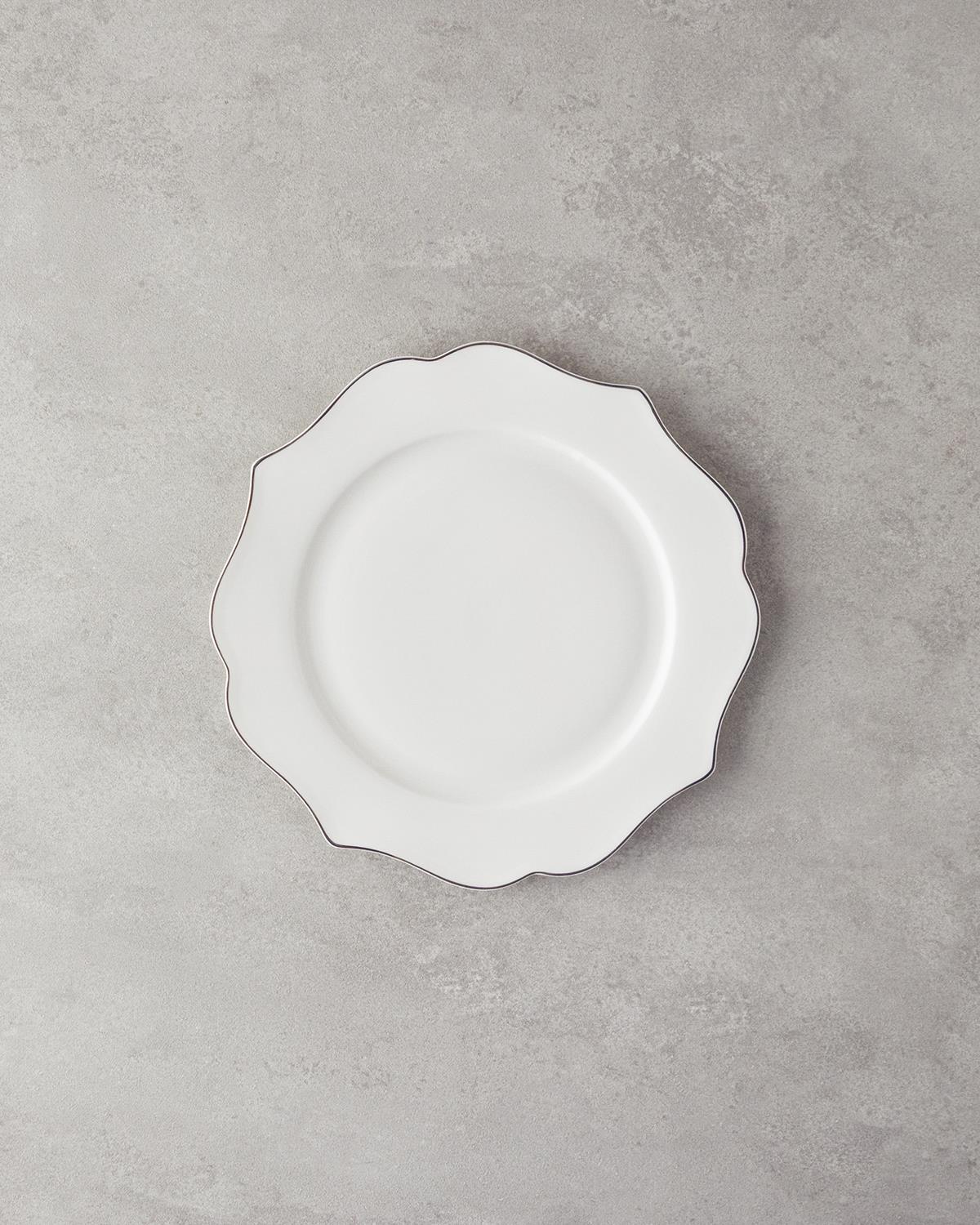 Valencia Bone Porselen Yemek Takımı Silver