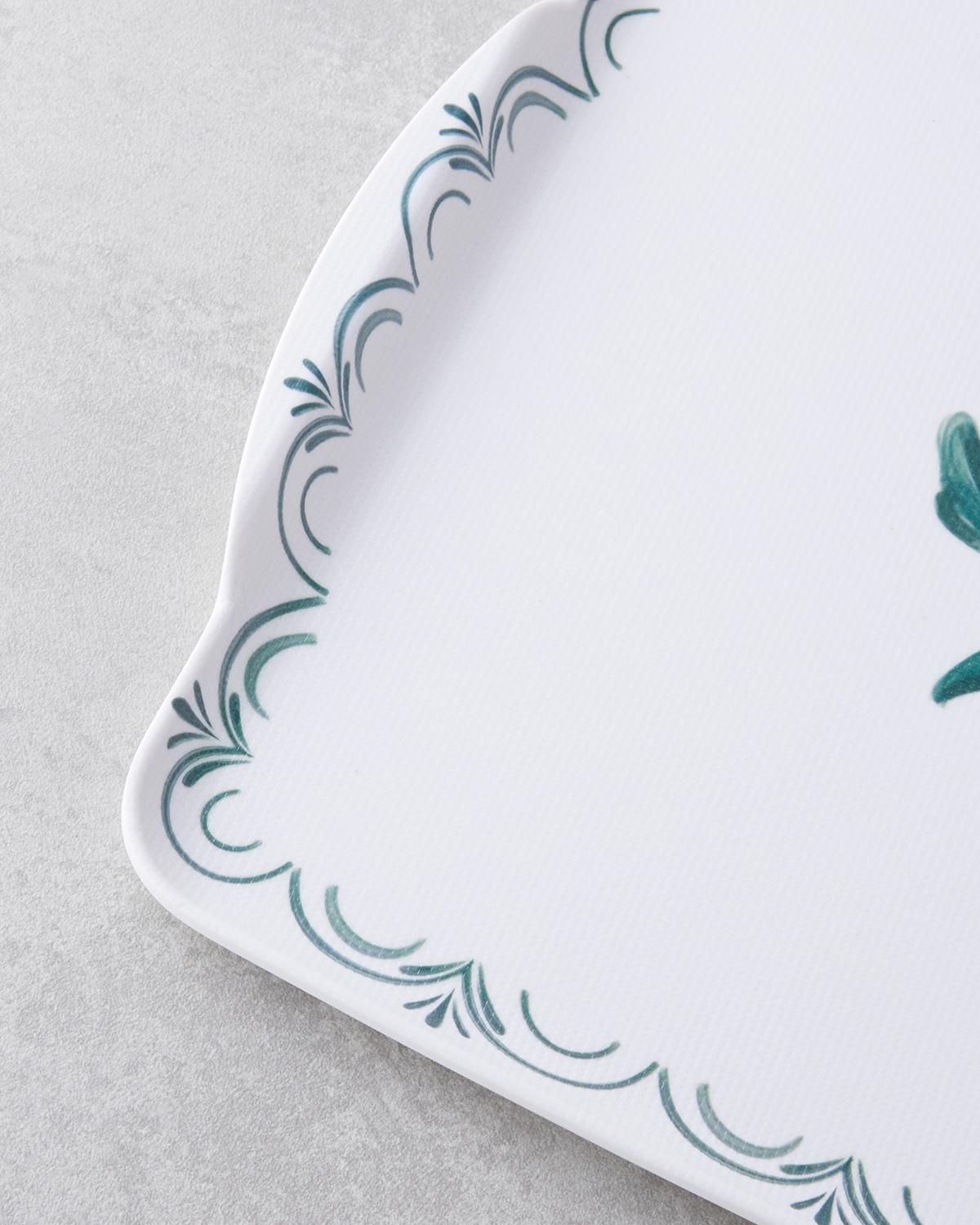 Verdant Melamin Kaydırmaz Tepsi 42x31 cm Yeşil