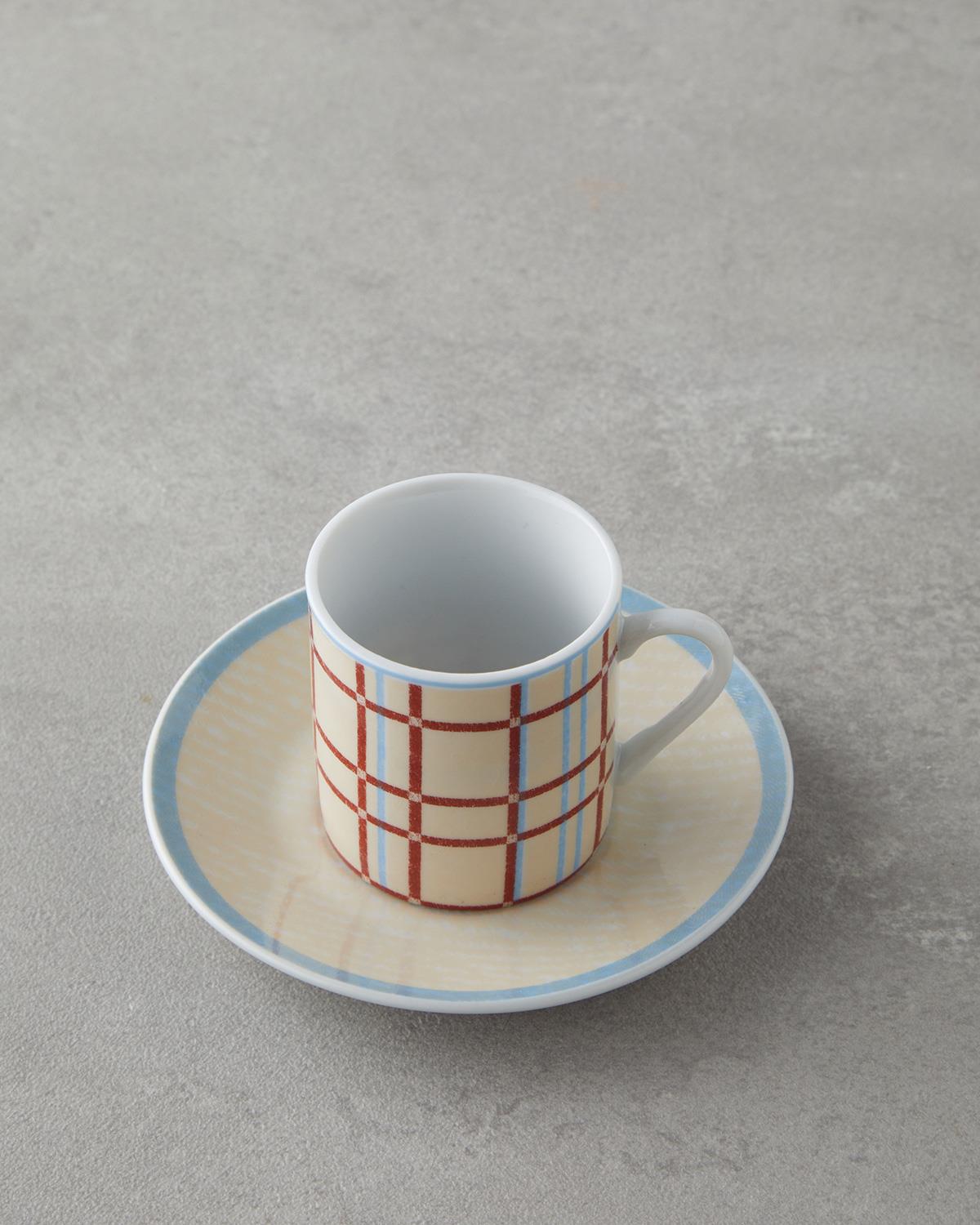 Vibe Porselen 4 Parça 2 Kişilik Kahve Fincan Takımı 80 ml Renkli