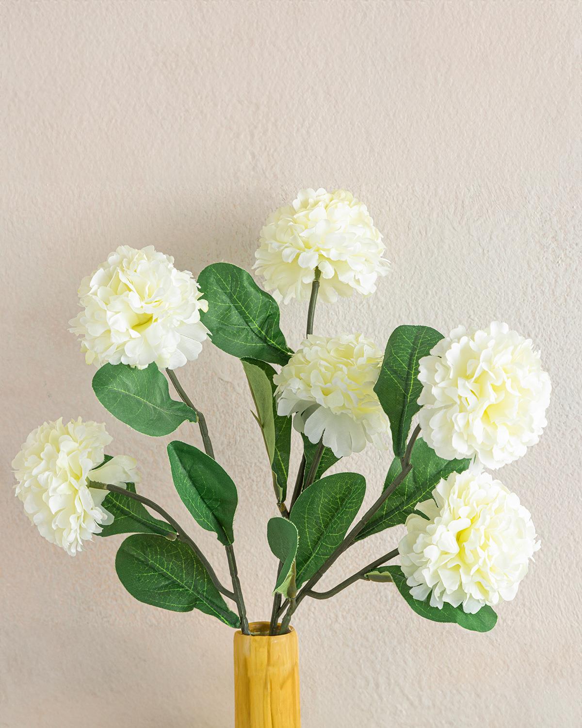Viburnum Bouquet Plastik Tek Dal Yapay Çiçek Bej