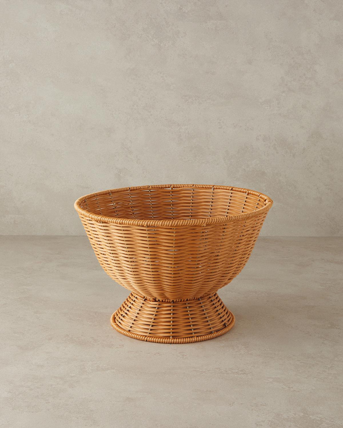 Victoria Plastik Rattan Sunumluk Kahverengi