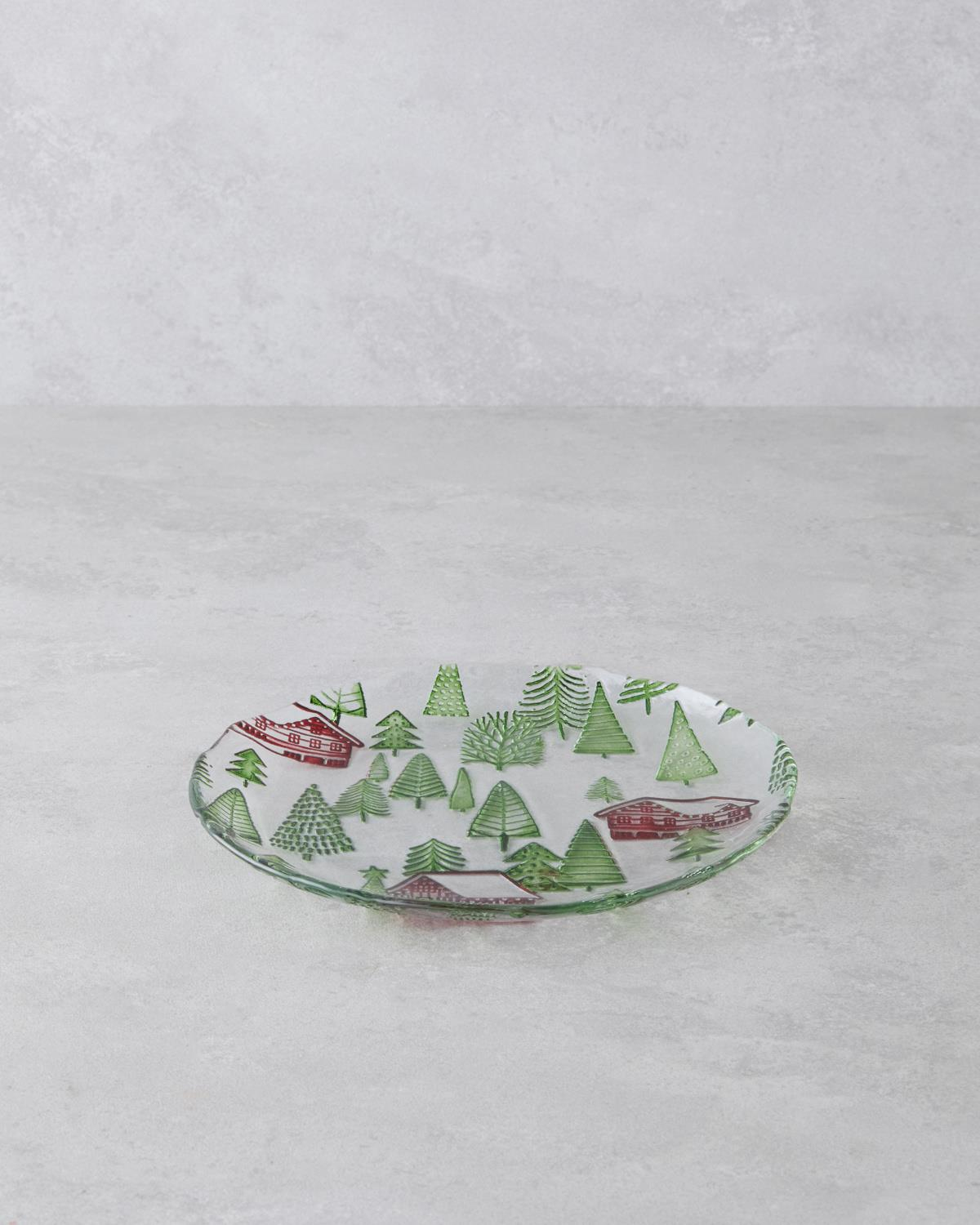 Village Cam Pasta Tabağı 20 cm Yeşil