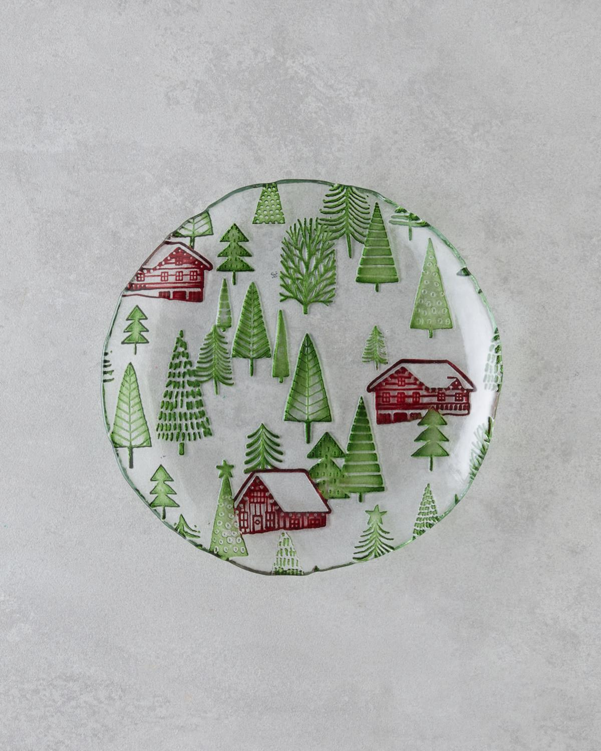 Village Cam Pasta Tabağı 20 cm Yeşil