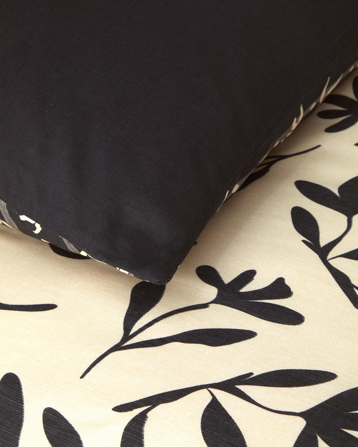 Vinette Dijital Baskılı Soft Cotton Çift Kişilik Nevresim Seti Bej