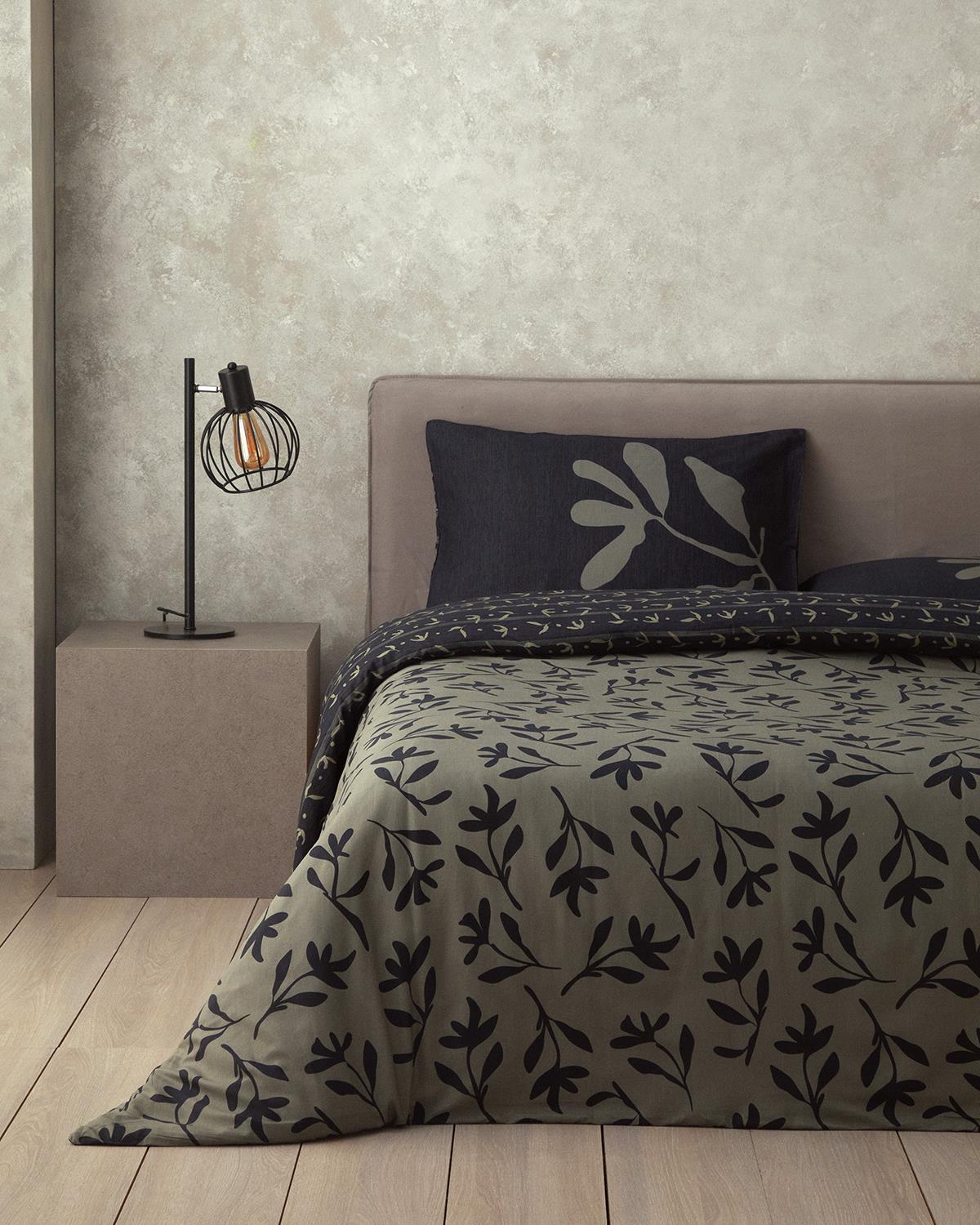 Vinette Dijital Baskılı Soft Cotton Tek Kişilik Nevresim Seti Yeşil