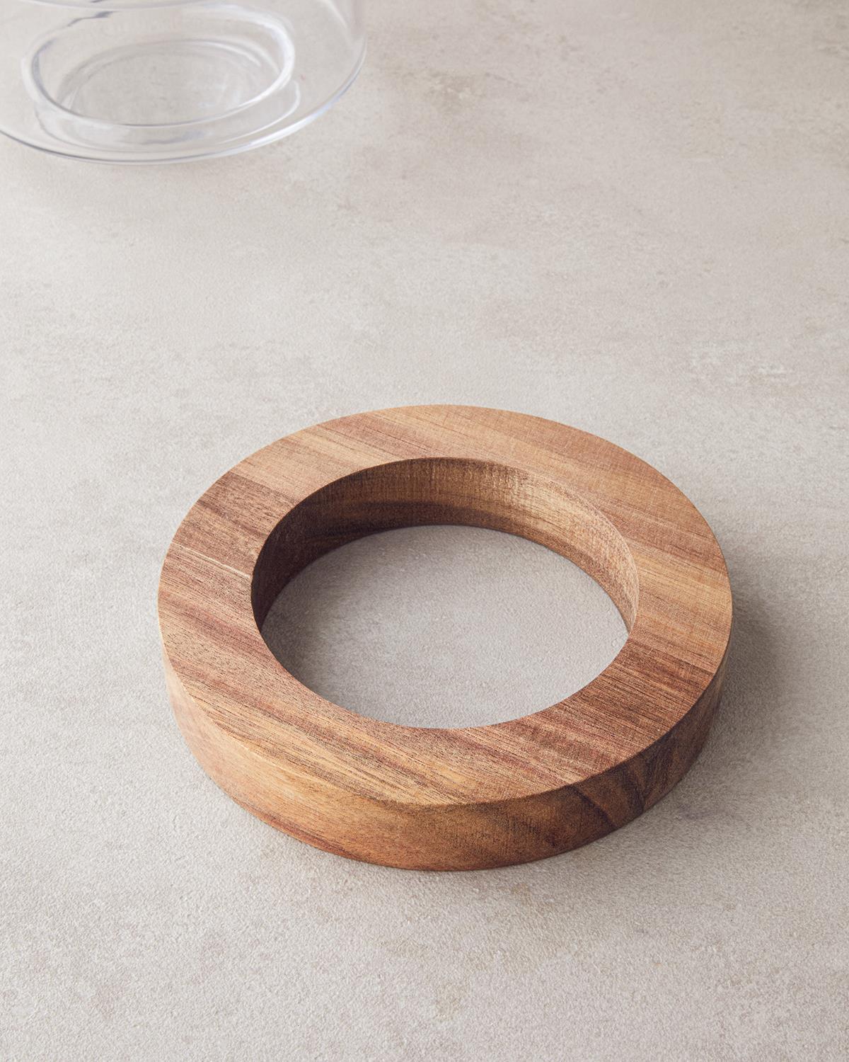 Viserys Cam-Ahşap Sunumluk 8x15 cm Şeffaf