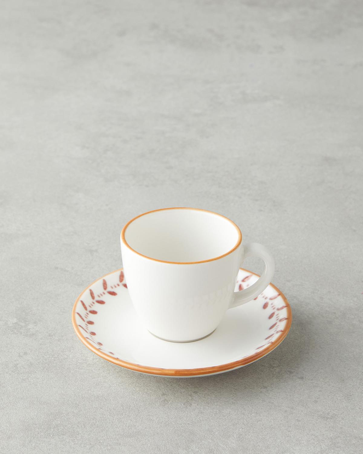 Vivara Bone Porselen 12 Parça 6 Kişilik Kahve Fincan Takımı 90 ml Pembe