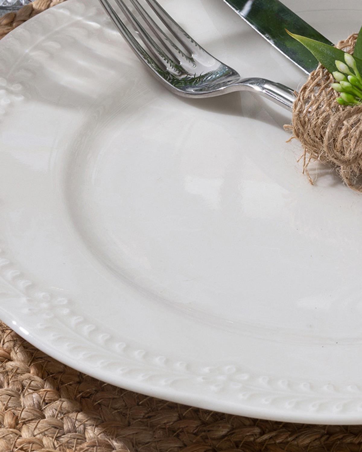 Viyana Porselen Pasta Tabağı Açık Krem