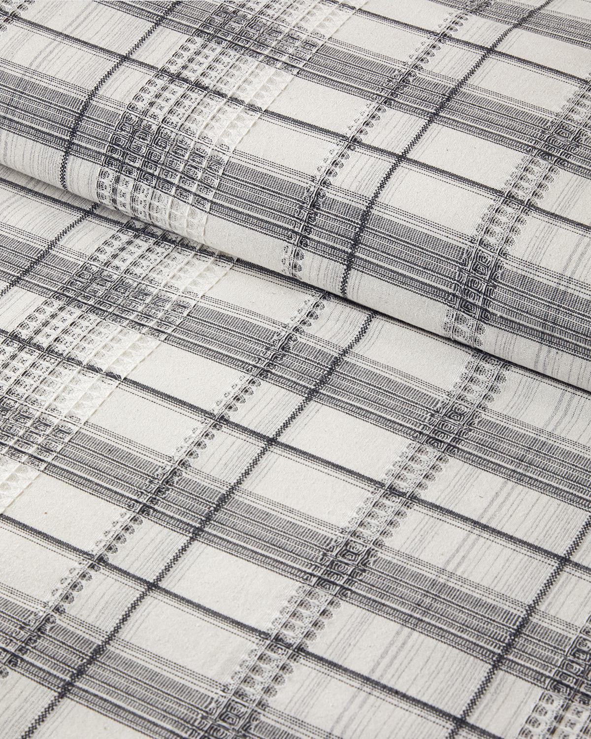 Waffle Check İpliği Boyalı Çift Kişilik Nevresim Takımı 200x220 cm Gri