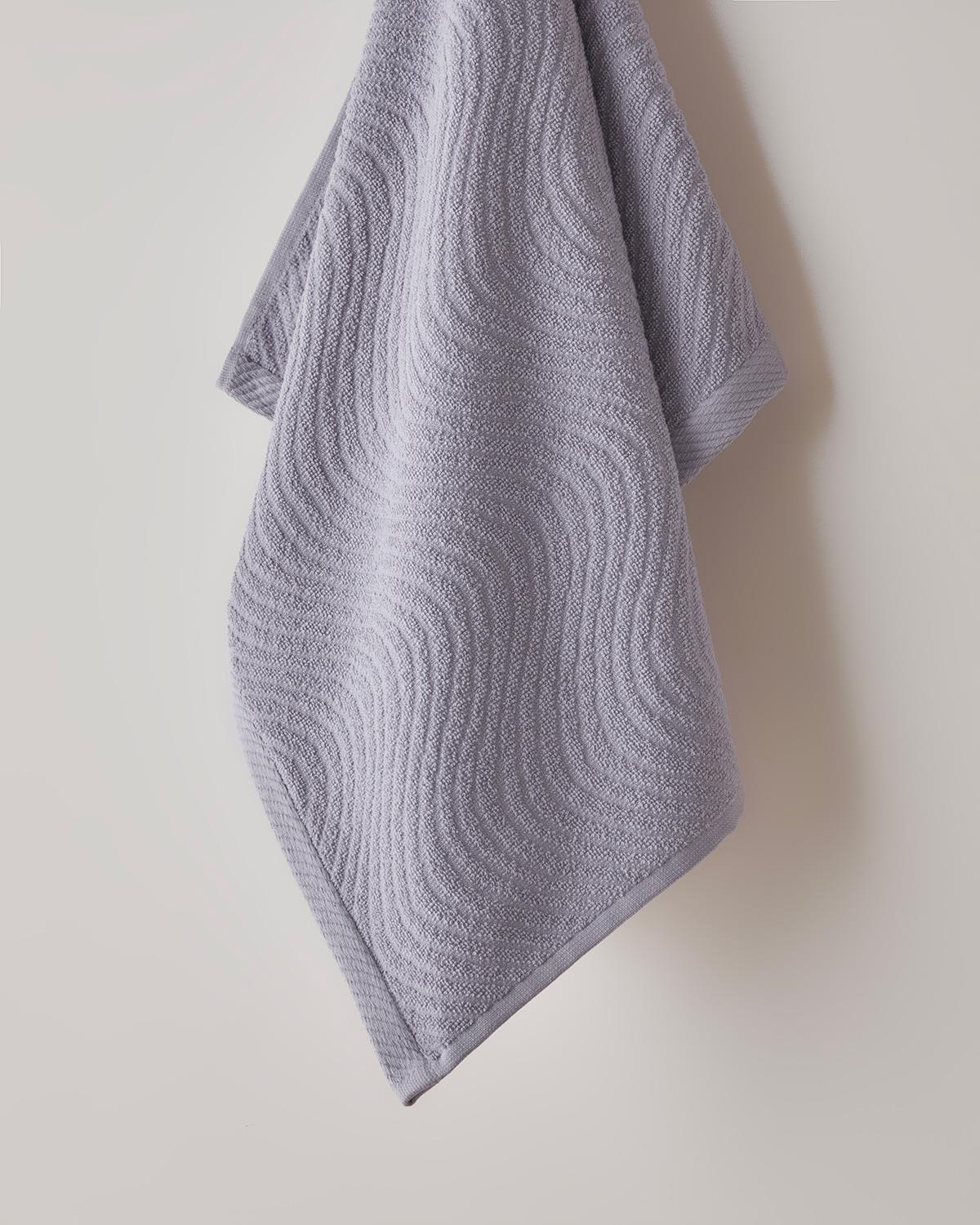 Wave Pamuk Yüz Havlusu 50x70 cm Mor