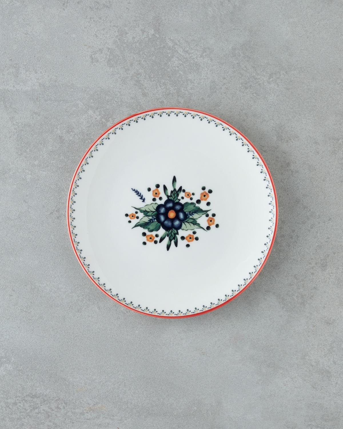 Whimsical Bone Porselen Pasta Tabağı 19 cm Renkli