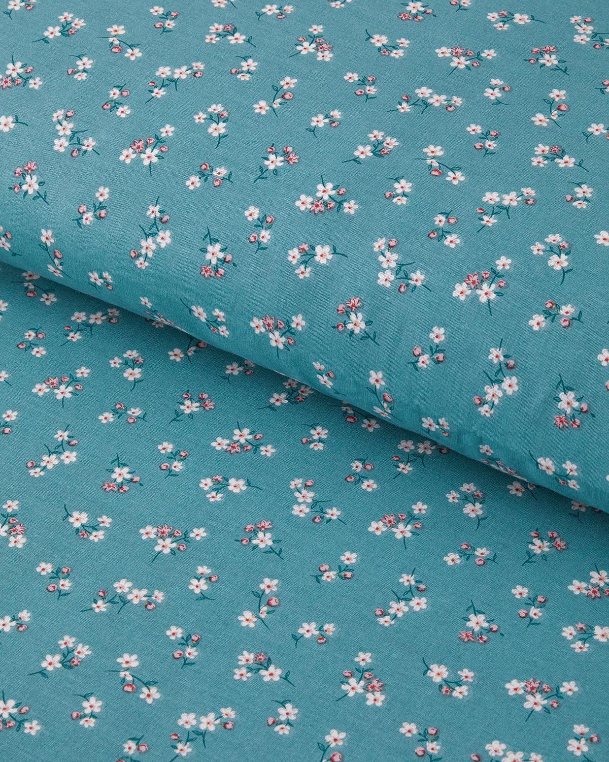 Wildflower Dream Pamuklu Tek Kişilik Nevresim Seti 160x220 cm Yeşil