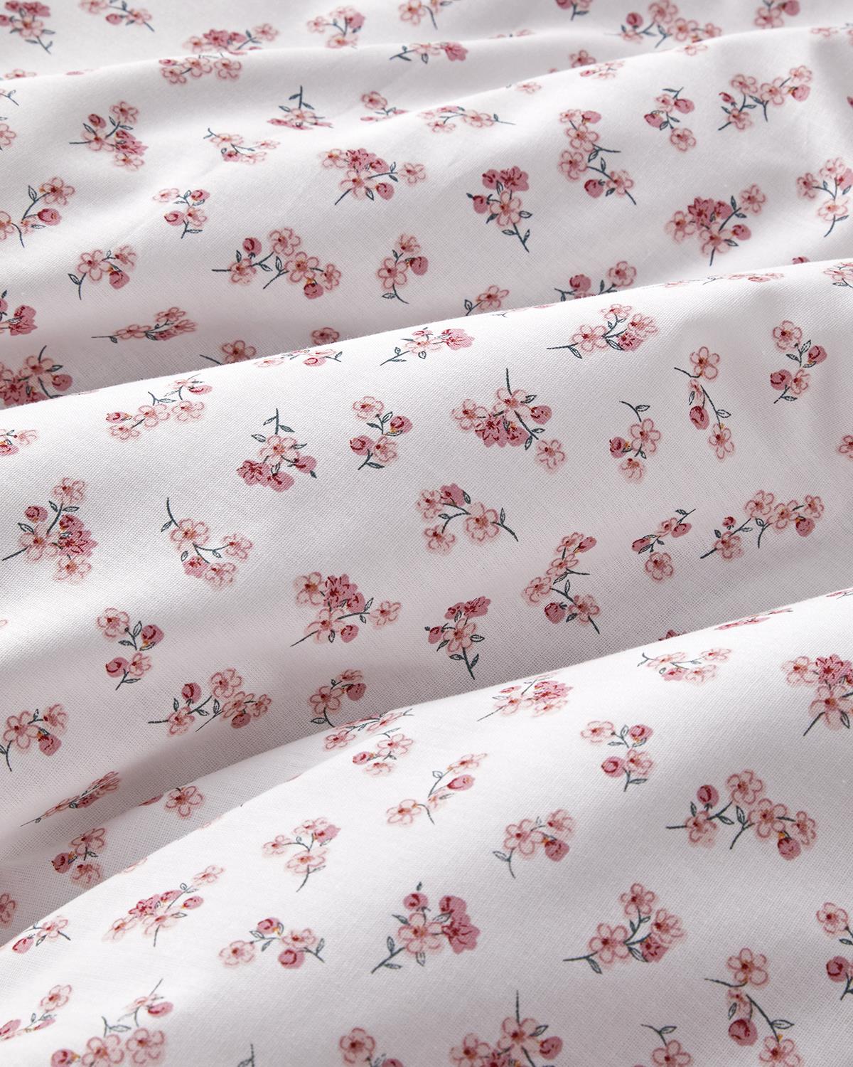 Wildflower Dream Pamuklu Tek Kişilik Nevresim Seti 160x220 cm Pembe