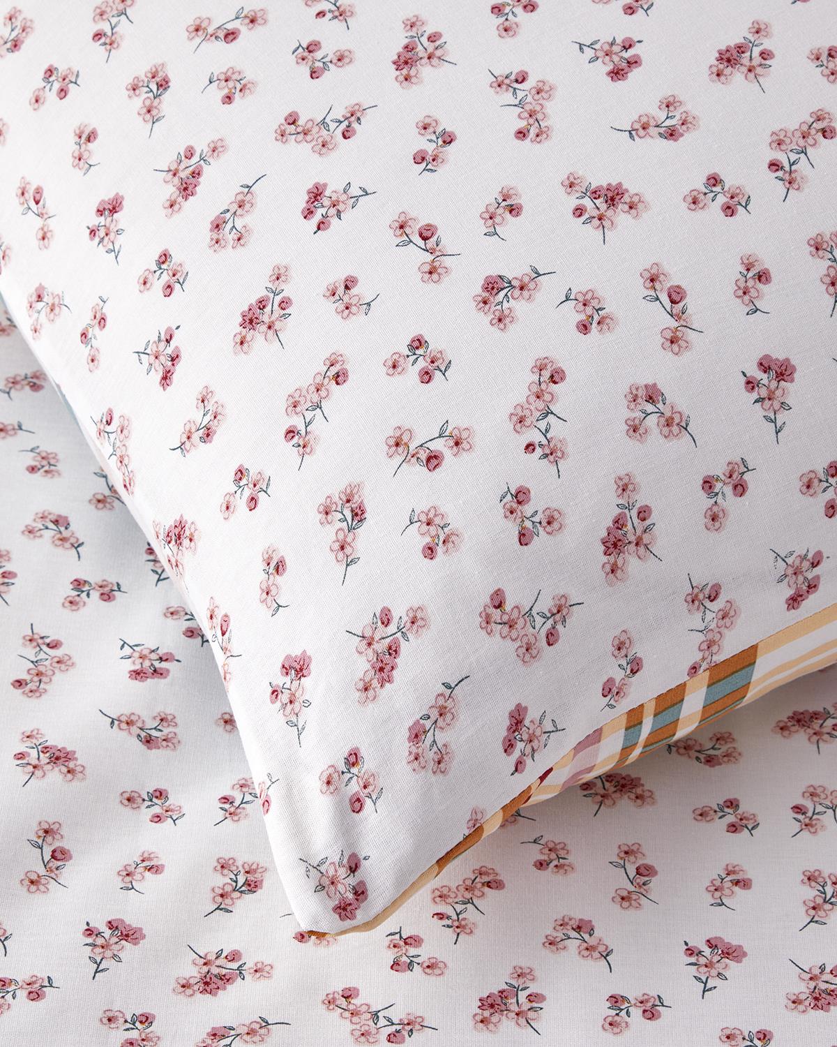 Wildflower Dream Pamuklu Tek Kişilik Nevresim Seti 160x220 cm Pembe