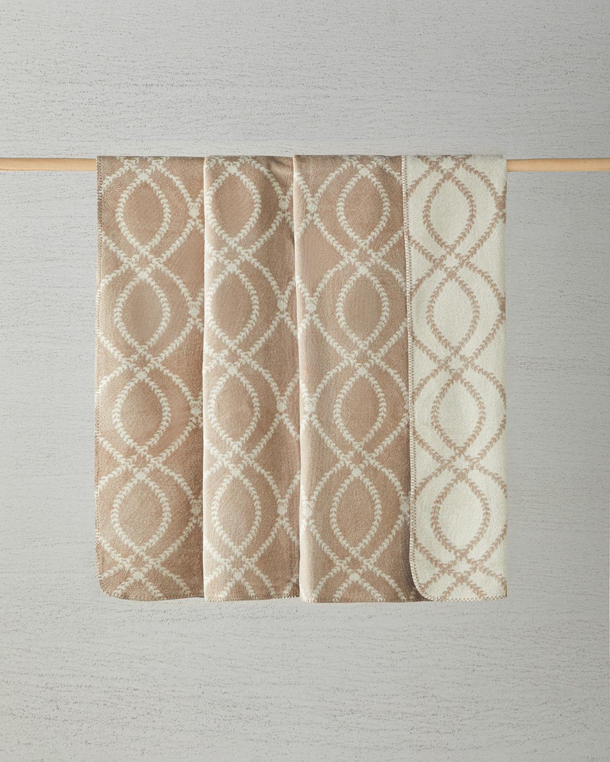 William Pamuklu King Size Battaniye 220x240 cm Bej