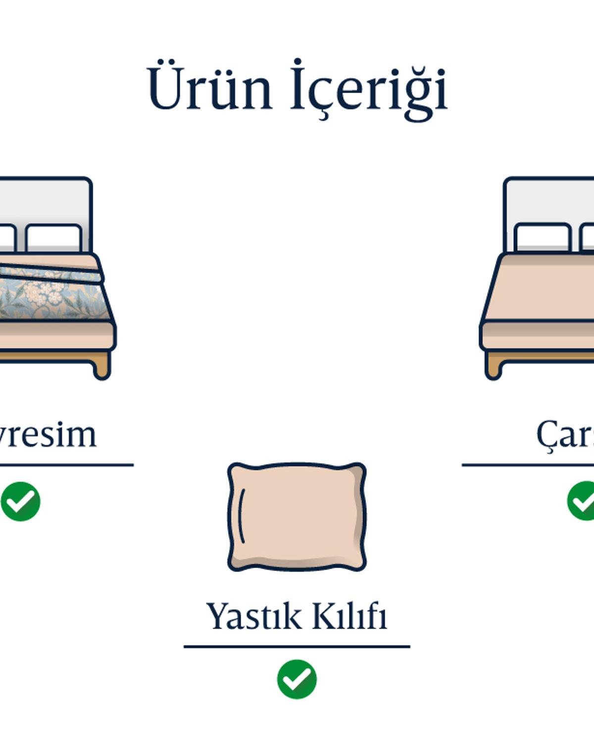 Winter Forest Flanel Tek Kişilik Nevresim Takımı Gri
