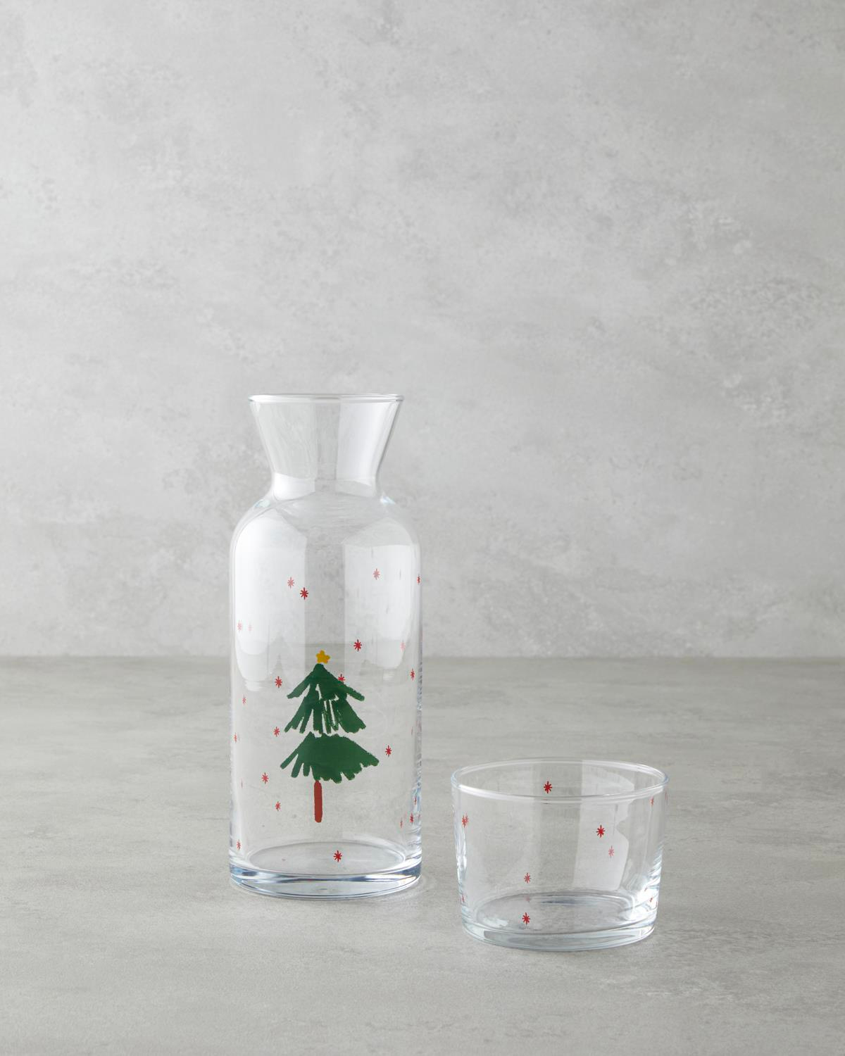 Winter Pine Cam Sürahi 700 Ml + 220 Ml Yeşil
