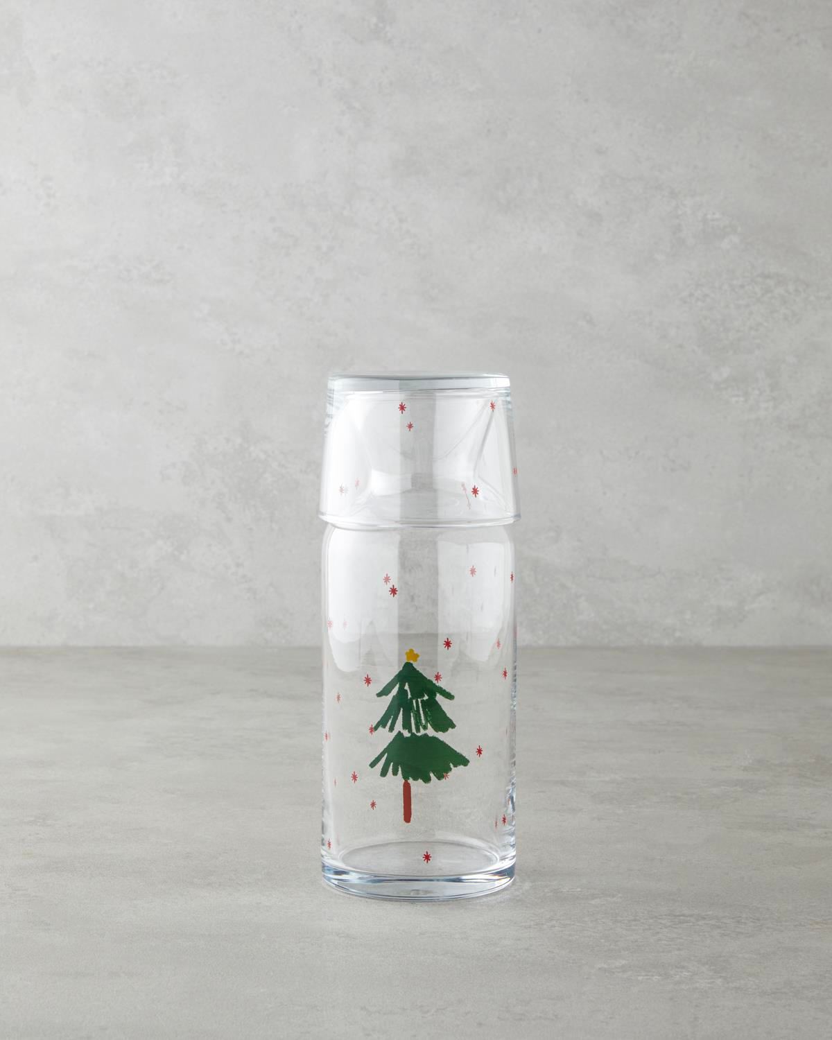Winter Pine Cam Sürahi 700 Ml + 220 Ml Yeşil