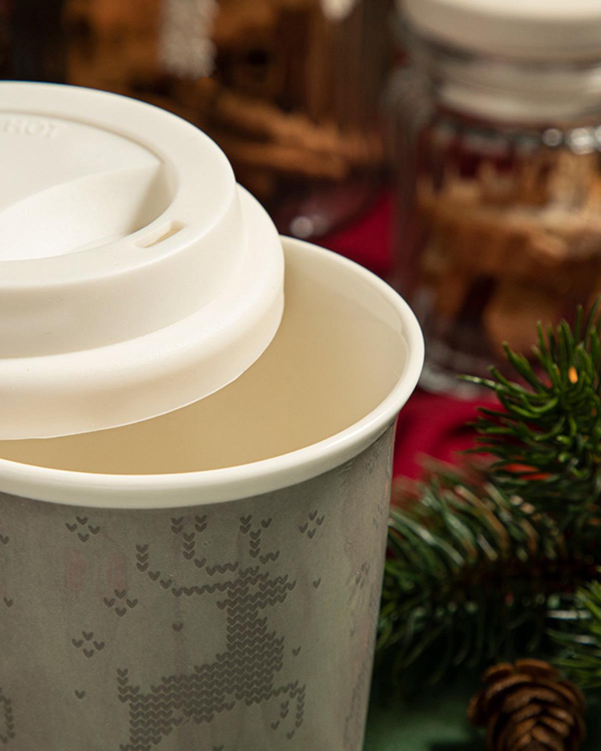 Winter Style New Bone Silikon Kapaklı Kupa 300 ml Gri