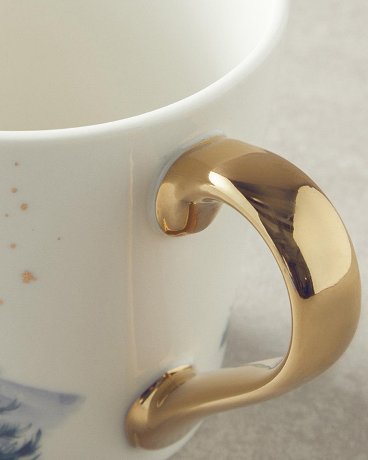 Winter Wonderland New Bone China Kupa Gold