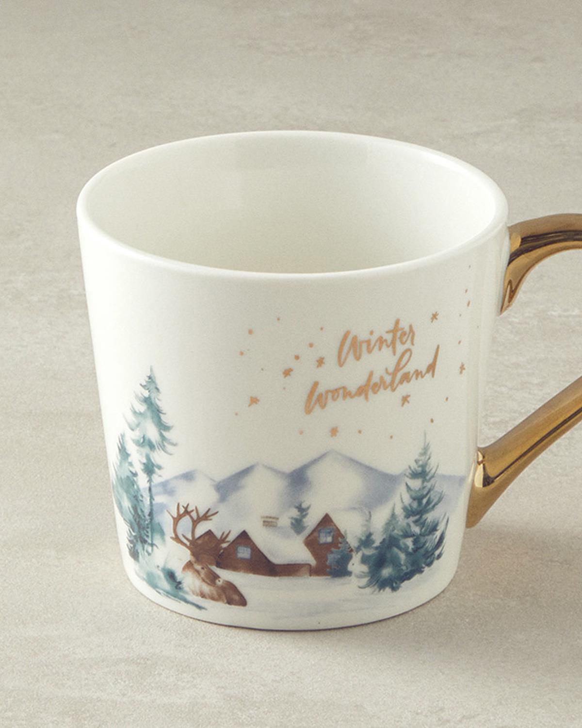 Winter Wonderland New Bone China Kupa Gold