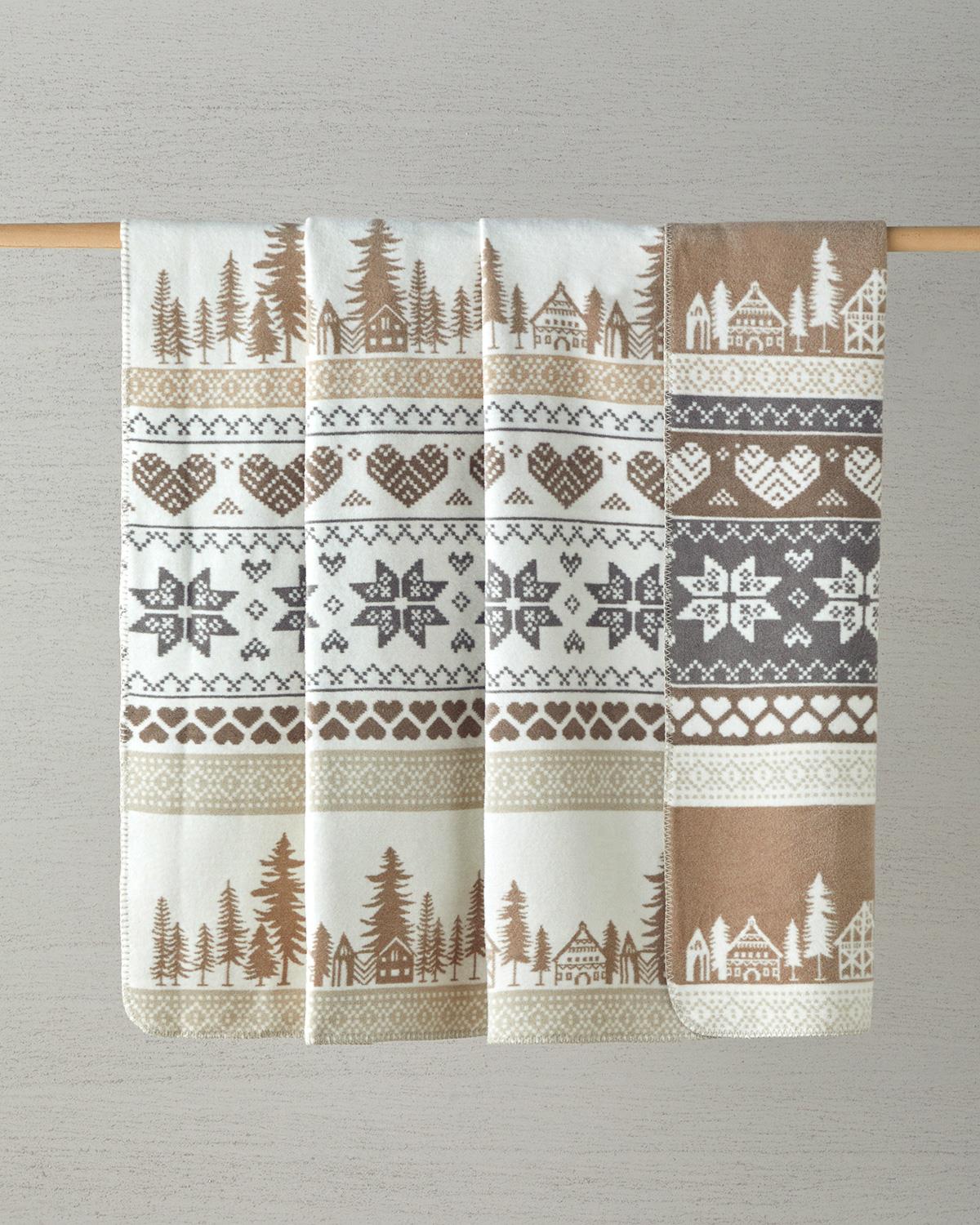 Winterfell Pamuklu Tek Kişilik Battaniye 150x200 cm Bej