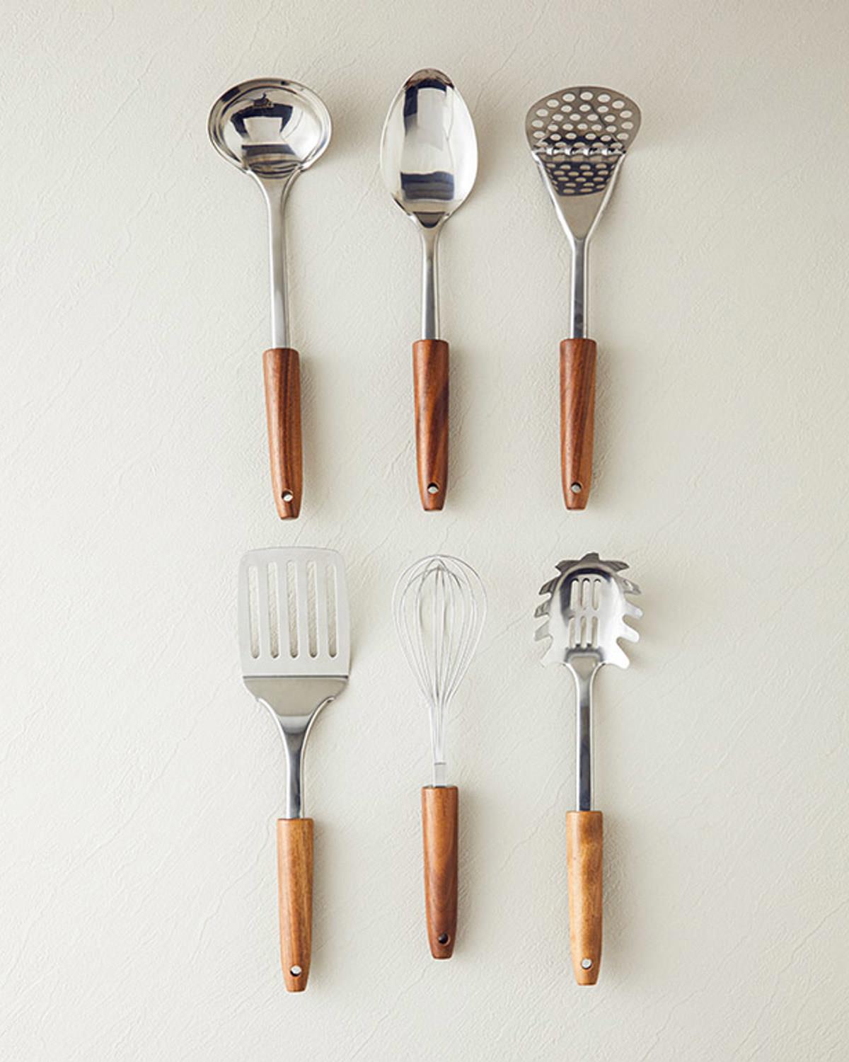 Woody Spoon Çelik Servis Kaşığı Kahve
