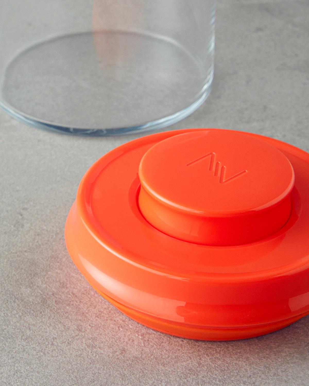 Zest Glass Cam Vakumlu Kavanoz Turuncu