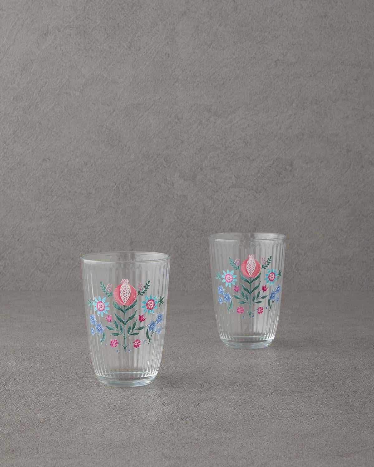 Carnival Tulip Cam 2'li Bardak 395 ml Mavi