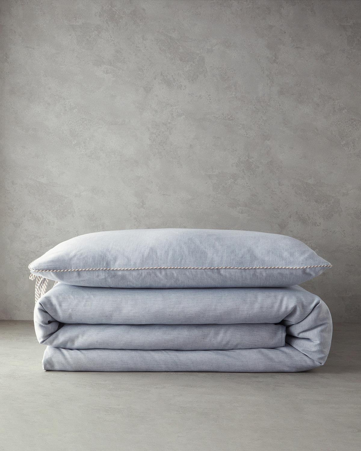 Comfy Plain Tek Kişilik Nevresim Takımı Mavi - Bej