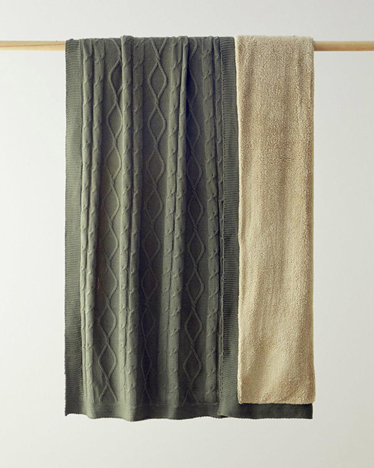 Drapery Triko Koltuk Şalı Yeşil