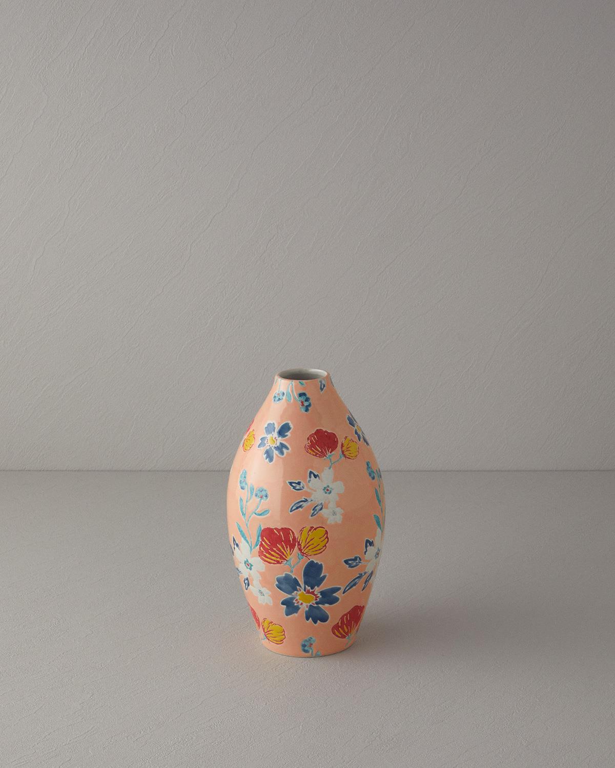 Flower Circle Stoneware Vazo Pudra