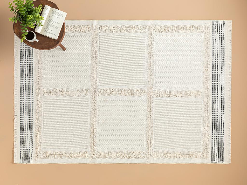 Helena Saçaklı Kilim Krem