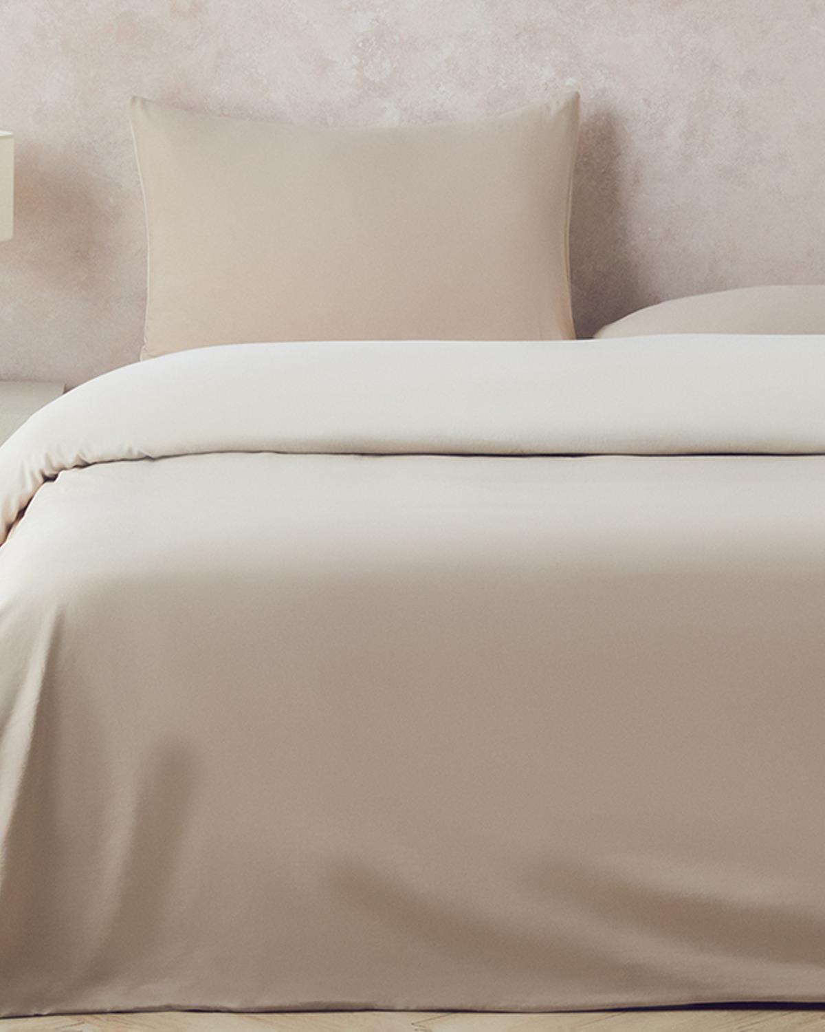 Placid Yıkamalı Pamuk King Size Nevresim Takımı Bej - Krem