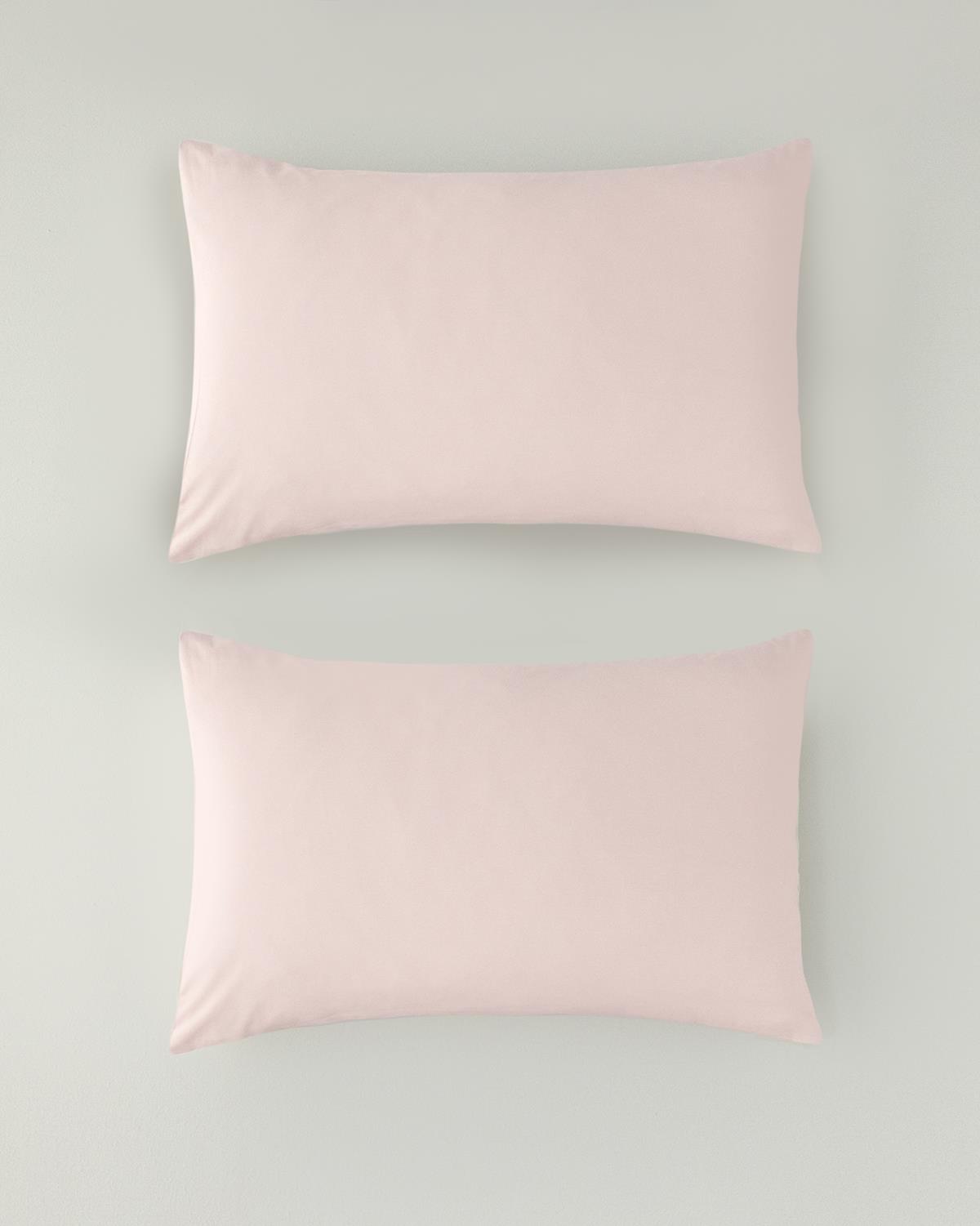 Pure Pamuklu 2'li Yastık Kılıfı 50x70 cm Toz Pembe
