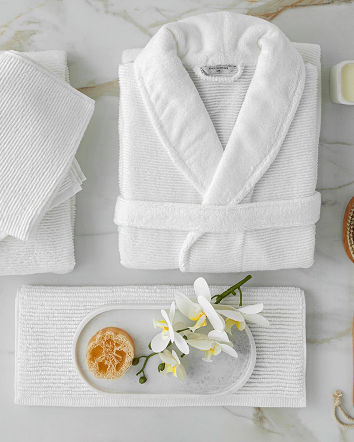 Rosita Microcotton Pamuklu Banyo Havlusu Beyaz