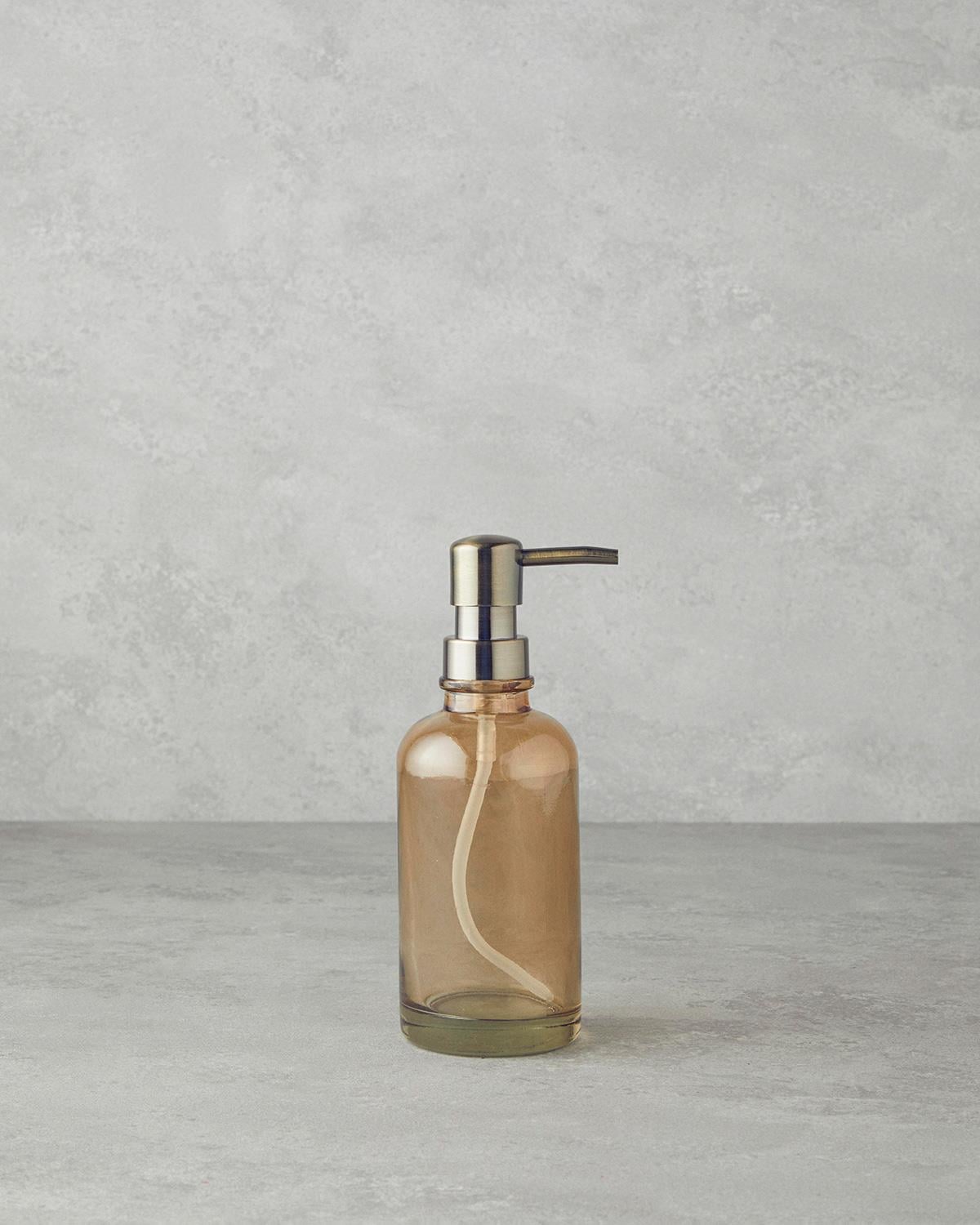 Rustic Cam Banyo Sıvı Sabunluk Amber