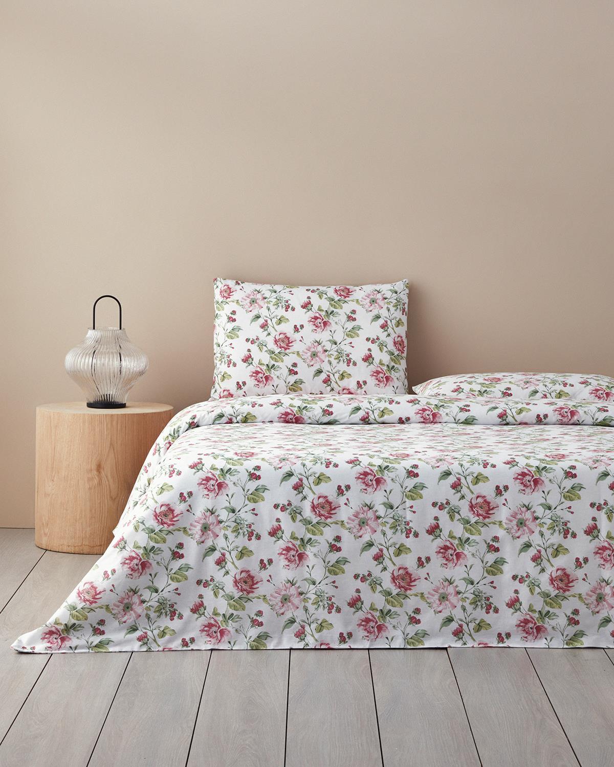 Sparkling Flowers King Size Nevresim Takımı Yeşil