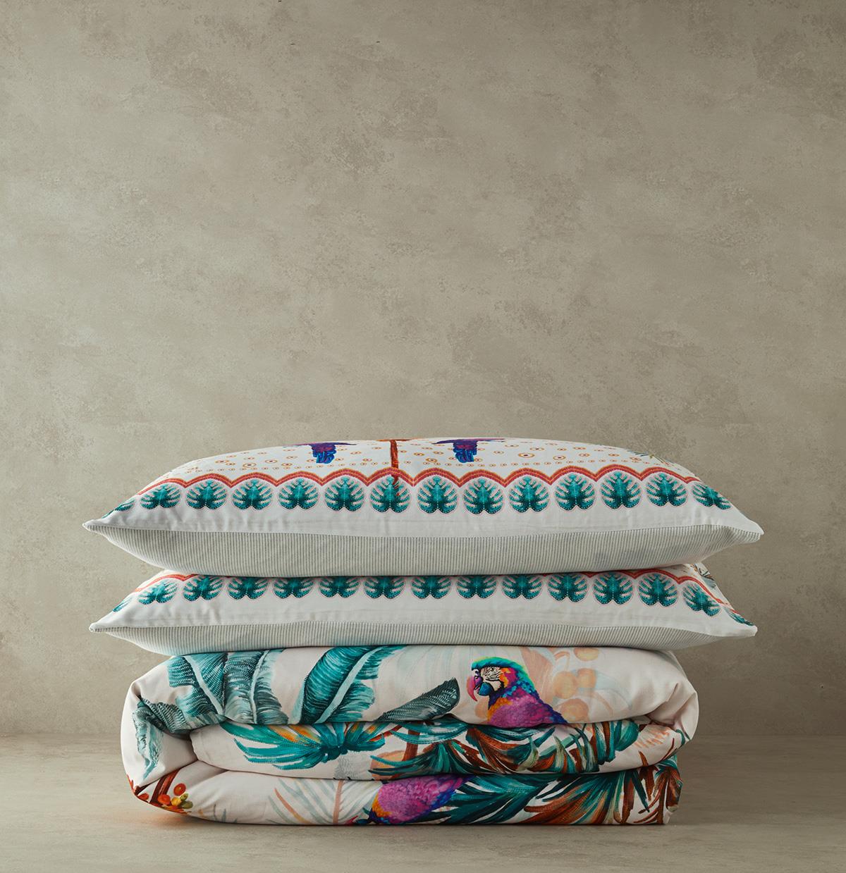 Tropic Sunset King Size Nevresim Seti Yeşil