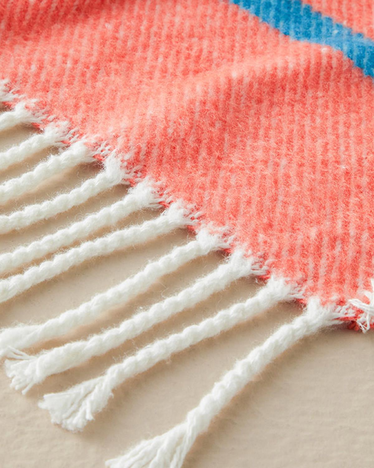 Vivacious Simli Pamuklu Tek Kişilik Battaniye Turuncu