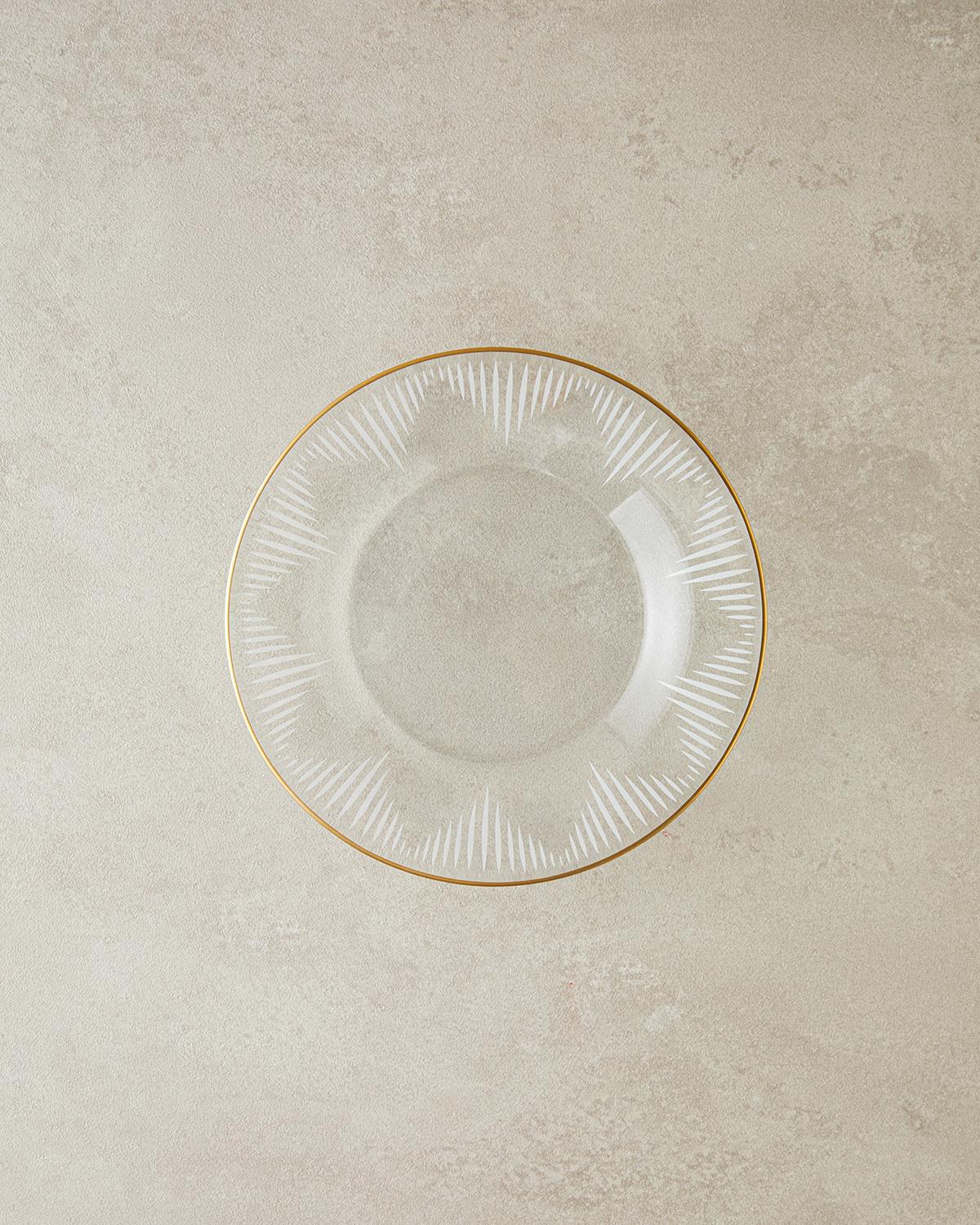 Zett Cam Pasta Tabağı 20 cm Gold