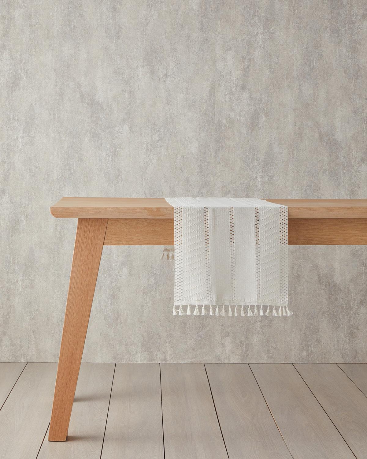 Aden Pamuk Runner 35x145 Cm Bej