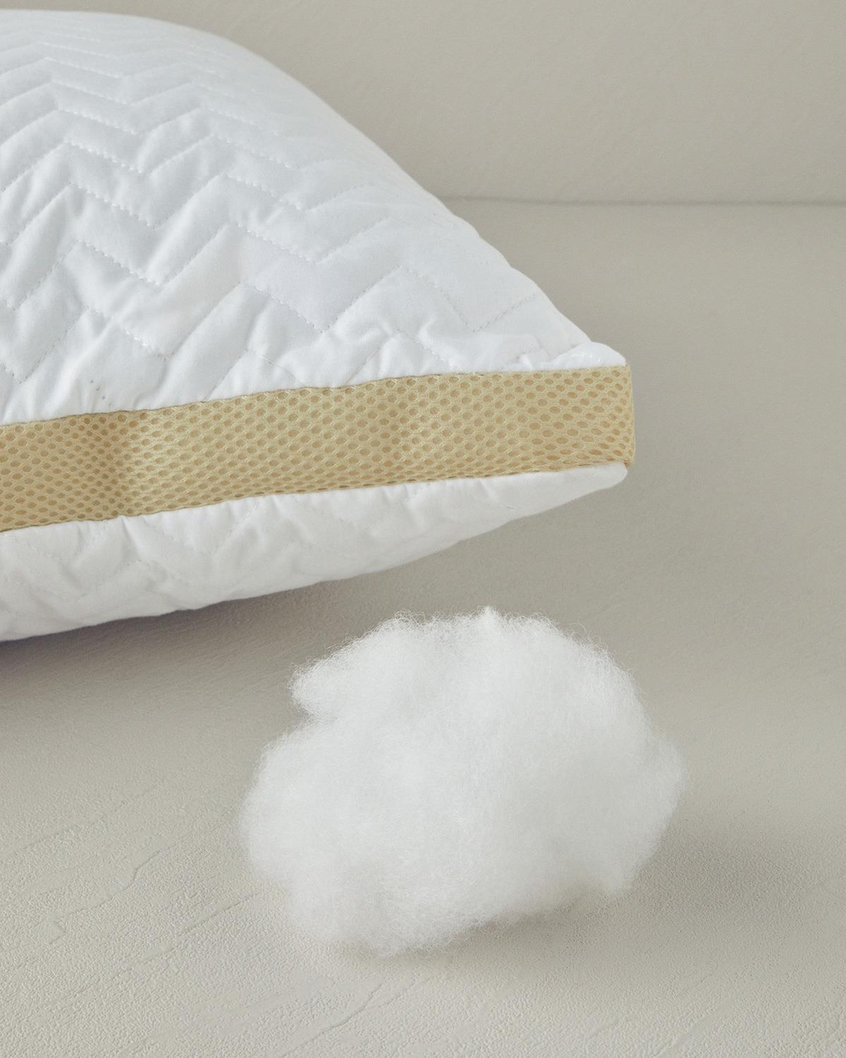 Air Plus Mikrofiber Yastık Beyaz-Gold