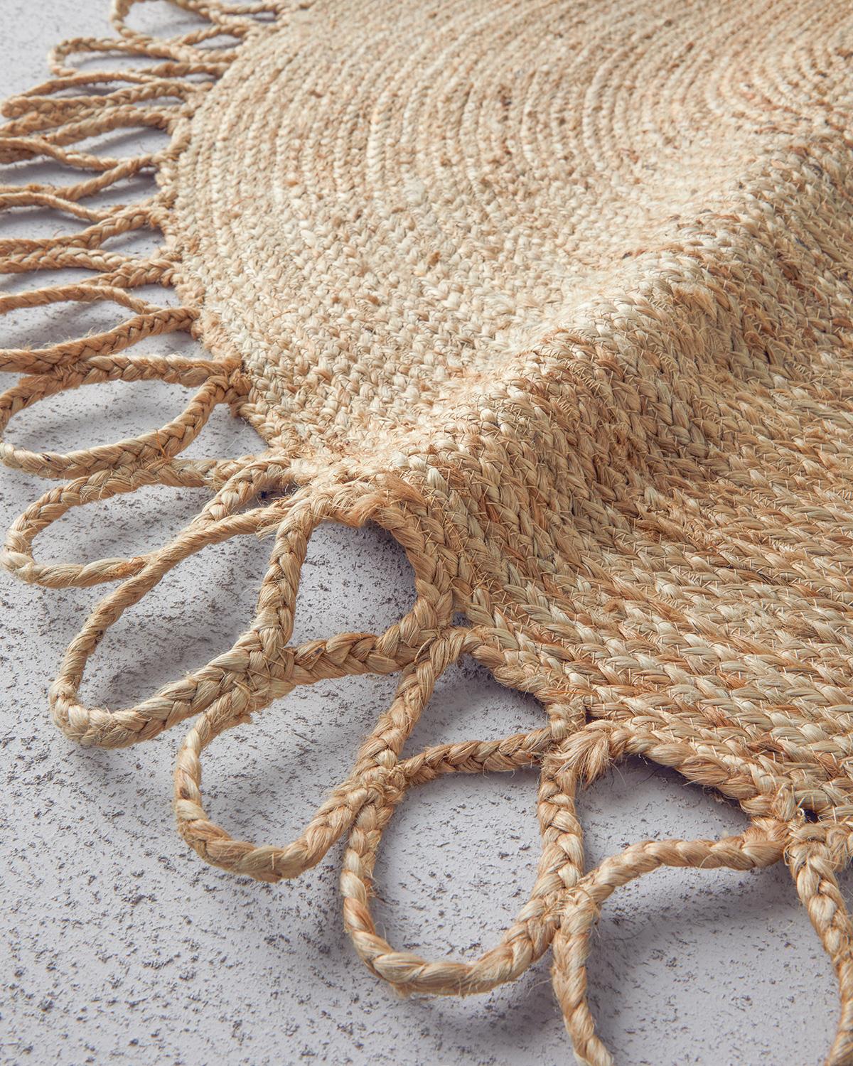Alia Jüt Dekoratif Jüt Kilim Naturel