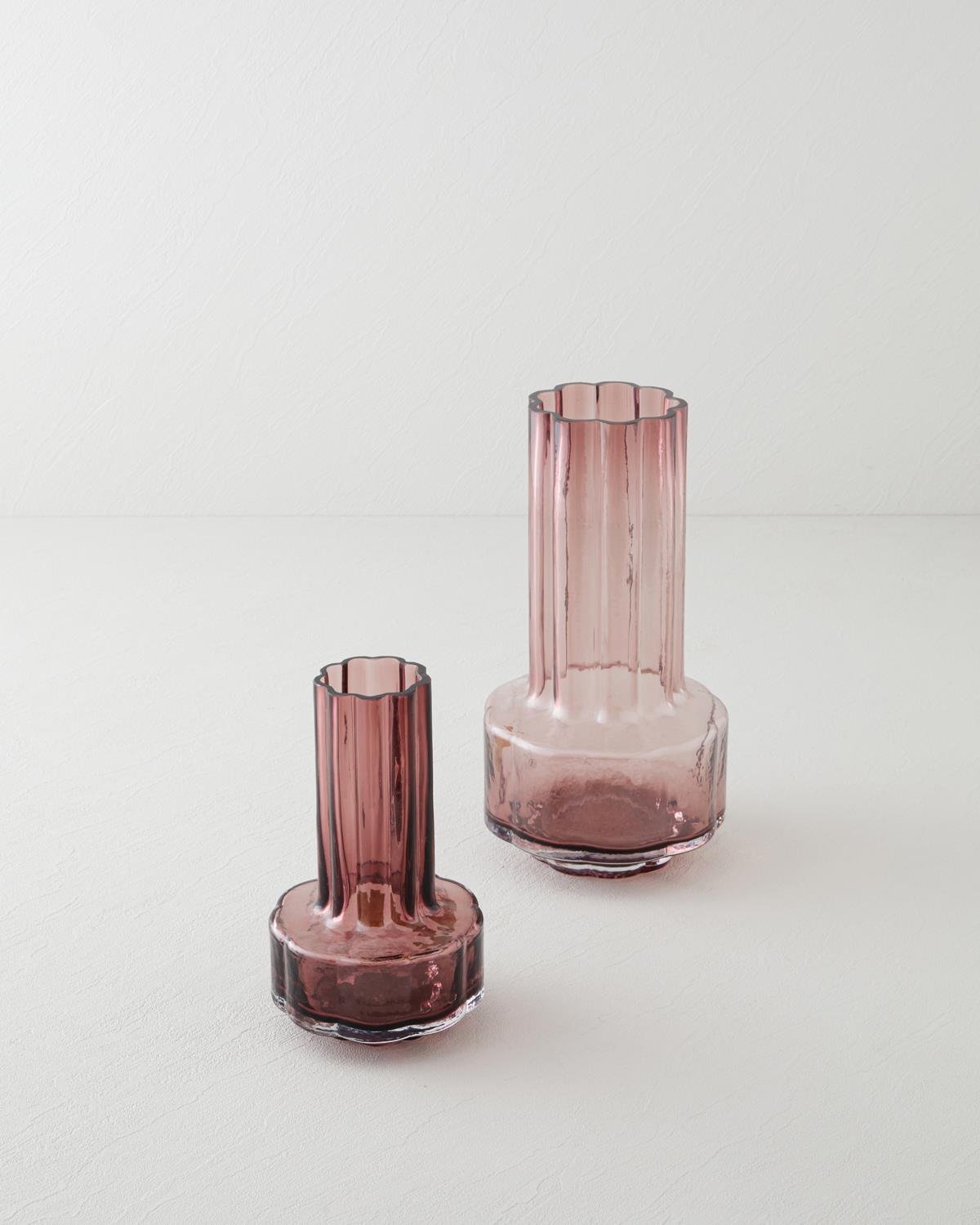 Alina Cam Vazo 29 cm Mor